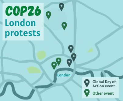 London COP26 protests October and November